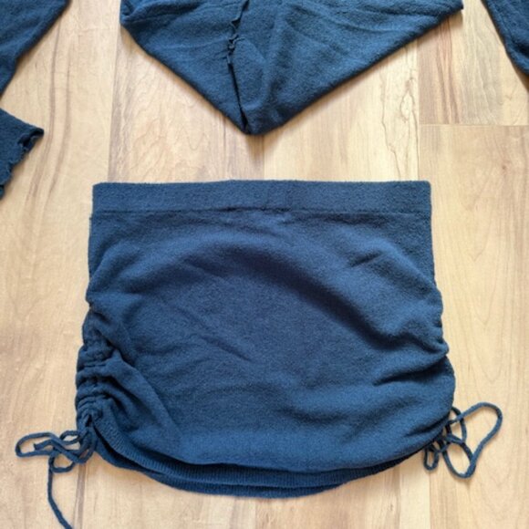 Free people beach Cabo Sweater Skirt Set - Sparkling Indigo NWT - Picture 7 of 10